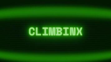 vecchio verde crt schermo mostrando testo arrampicata apparendo nel casuale problema tecnico e codifica stile video