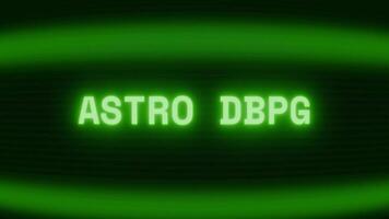 velho verde crt tela mostrando texto astro dados aparecendo dentro aleatória falha e codificação estilo video