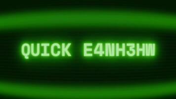 vecchio verde crt schermo mostrando testo Presto fuga apparendo nel casuale problema tecnico e codifica stile video