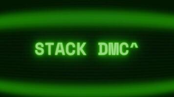 antiguo verde crt pantalla demostración texto apilar tugurio apareciendo en aleatorio falla y codificación estilo video