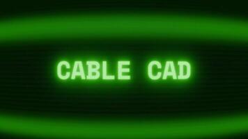 alt Grün crt Bildschirm zeigen Text Kabel Auto erscheint im zufällig Panne und Codierung Stil video