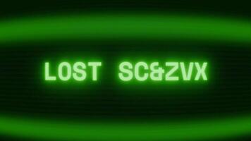 velho verde televisão tela mostrando texto perdido rolagem aparecendo dentro aleatória falha e codificação estilo video