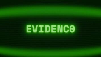 alt Grün crt Bildschirm zeigen Text Beweise erscheint im zufällig Panne und Codierung Stil video