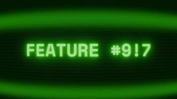 vecchio verde crt schermo mostrando testo caratteristica film apparendo nel casuale problema tecnico e codifica stile video