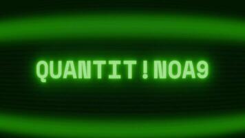 gammal grön crt skärm som visar text kvantitativ visas i slumpmässig tekniskt fel och kodning stil video