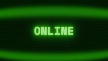 vecchio verde crt schermo mostrando testo in linea apparendo nel casuale problema tecnico e codifica stile video