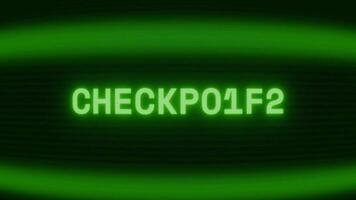 antiguo verde crt pantalla demostración texto control apareciendo en aleatorio falla y codificación estilo video