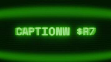 velho verde crt tela mostrando texto legendas fora aparecendo dentro aleatória falha e codificação estilo video