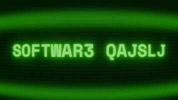 vieux vert la télé écran montrant texte Logiciel crash apparaissant dans Aléatoire pépin et codage style video