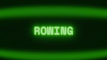 vecchio verde crt schermo mostrando testo canottaggio apparendo nel casuale problema tecnico e codifica stile video