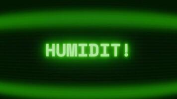 alt Grün crt Bildschirm zeigen Text Feuchtigkeit erscheint im zufällig Panne und Codierung Stil video