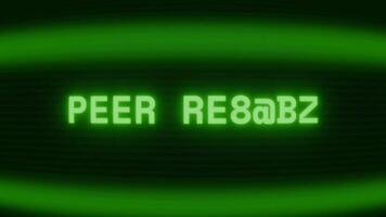 gammal grön crt skärm som visar text jämlikar recension visas i slumpmässig tekniskt fel och kodning stil video