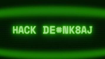 antiguo verde crt pantalla demostración texto cortar a tajos detectado apareciendo en aleatorio falla y codificación estilo video