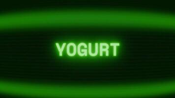 alt Grün crt Bildschirm zeigen Text Joghurt erscheint im zufällig Panne und Codierung Stil video