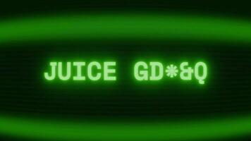 vieux vert crt écran montrant texte jus verre apparaissant dans Aléatoire pépin et codage style video