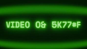 oud groen crt scherm tonen tekst Aan vraag naar verschijnen in willekeurig glitch en codering stijl video