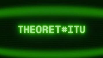 gammal grön crt skärm som visar text teoretisk visas i slumpmässig tekniskt fel och kodning stil video