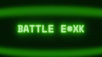 gammal grön crt skärm som visar text slåss zon visas i slumpmässig tekniskt fel och kodning stil video