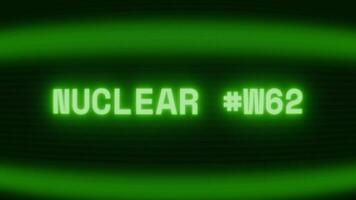 velho verde crt tela mostrando texto nuclear código aparecendo dentro aleatória falha e codificação estilo video