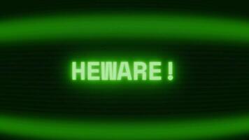 oud groen crt scherm tonen tekst pas op verschijnen in willekeurig glitch en codering stijl video