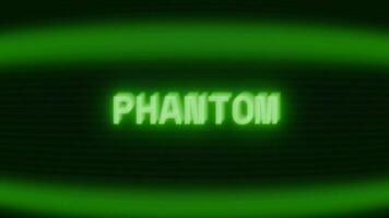 alt Grün crt Bildschirm zeigen Text Phantom erscheint im zufällig Panne und Codierung Stil video