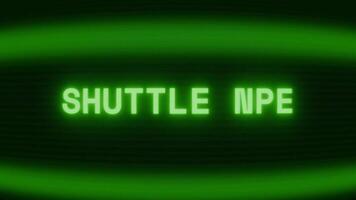 alt Grün Fernseher Bildschirm zeigen Text Shuttle Bus erscheint im zufällig Panne und Codierung Stil video