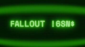 velho verde crt tela mostrando texto cair alerta aparecendo dentro aleatória falha e codificação estilo video