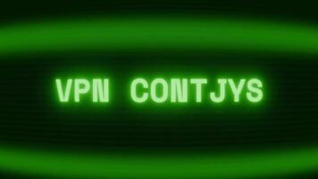 gammal grön crt skärm som visar text vpn ansluta visas i slumpmässig tekniskt fel och kodning stil video