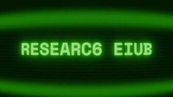 antiguo verde crt pantalla demostración texto investigación datos apareciendo en aleatorio falla y codificación estilo video