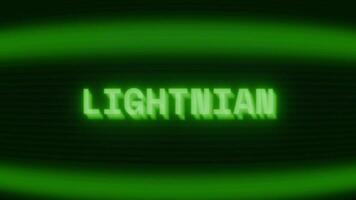 gammal grön TV skärm som visar text blixt- visas i slumpmässig tekniskt fel och kodning stil video