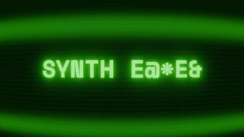 alt Grün crt Bildschirm zeigen Text Synth Error erscheint im zufällig Panne und Codierung Stil video