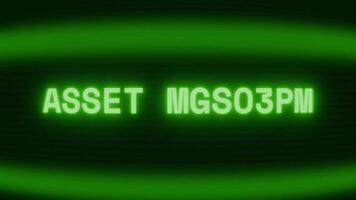 velho verde crt tela mostrando texto de ativos ausência de aparecendo dentro aleatória falha e codificação estilo video