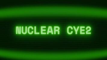 gammal grön crt skärm som visar text kärn låsa visas i slumpmässig tekniskt fel och kodning stil video