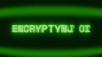 alt Grün crt Bildschirm zeigen Text Verschlüsselung auf erscheint im zufällig Panne und Codierung Stil video