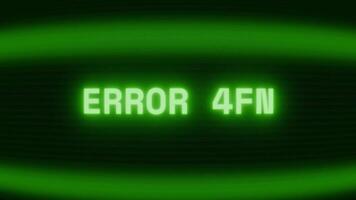 velho verde crt tela mostrando texto erro 404 aparecendo dentro aleatória falha e codificação estilo video