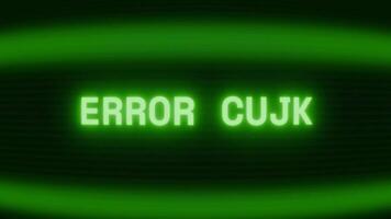 velho verde crt tela mostrando texto erro código aparecendo dentro aleatória falha e codificação estilo video