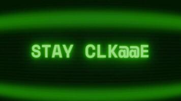 alt Grün crt Bildschirm zeigen Text bleibe klar erscheint im zufällig Panne und Codierung Stil video