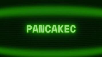 alt Grün crt Bildschirm zeigen Text Pfannkuchen erscheint im zufällig Panne und Codierung Stil video