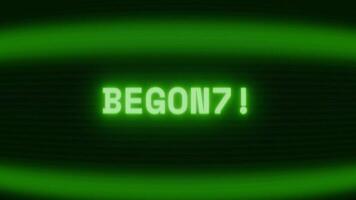 vecchio verde crt schermo mostrando testo vattene apparendo nel casuale problema tecnico e codifica stile video