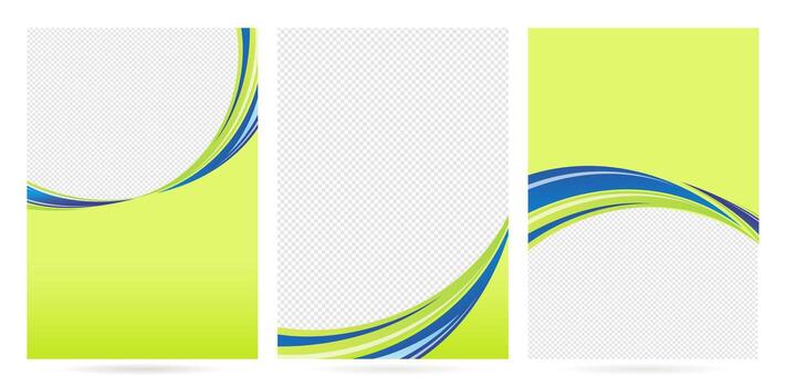 three banners with wavy lines on a white backgrounds for Backdrop, web banner, poster, flyer cover, presentation slides, business card template elements design vector