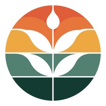 Dynamic stylized illustration of a vibrant coral reef emerging from abstract ocean waves vector