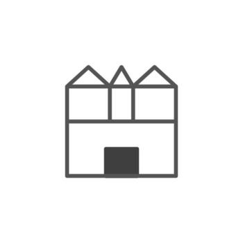 minimalista edificio ilustración ofrecimiento sencillo arquitectura concepto exhibiendo urbano diseño y vector