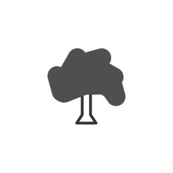 sencillo árbol ilustración demostración naturaleza icono Perfecto para web diseño aplicaciones y ambiental vector