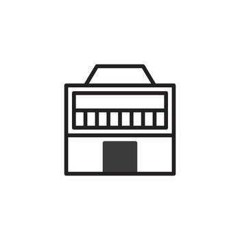 Depiction of a minimalist building icon for architectural representation simple design and visual vector