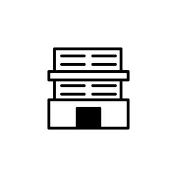 representación de un archivo servidor mínimo contorno un símbolo representando computadora datos almacenamiento presentando vector