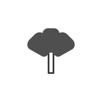 Minimalist ginkgo tree icon illustration simplicity elegance botanical representation vector