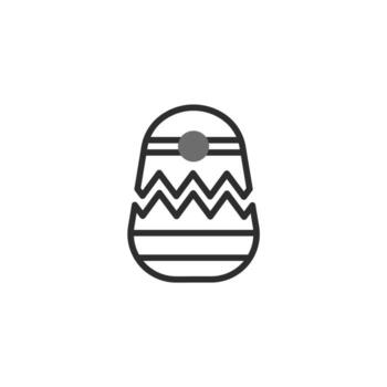 Stylized easter egg design with jagged lines and circular accent emphasizing decorative elements vector