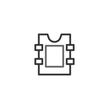 Schematic electronic component intricate modern symbol minimalist drawing for advanced technology vector