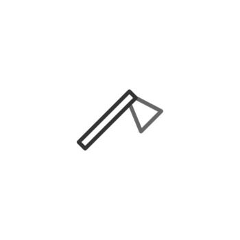 Axe drawing image emphasizing simplicity precision highlighting the beauty of minimalist vector