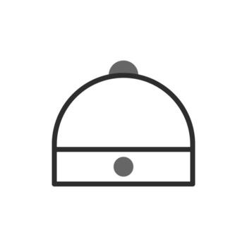 Minimalist graphic representation featuring a stylized dome shaped form with spherical elements vector